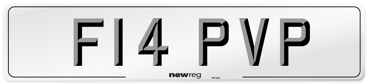 F14 PVP Number Plate from New Reg